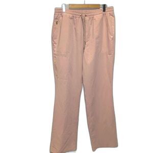 Jaanuu Dusty Peachy Pink High Waisted Straight Leg Classic Scrubs Pants Size XLT